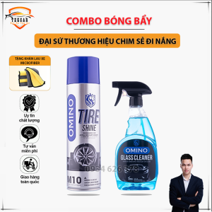 Bộ 2 sản phẩm Omino Nước Rửa Kính M86 500ml & Xịt Bóng Lốp M10 500ml - Chính Hãng Omino Vietnam