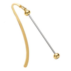 Đánh dấu trang sách bằng kim loại kẹp tóc móc đồ đánh dấu sách DIY beadable móc Bookmark đọc phụ kiện cho người yêu sách đọc Quà Tặng