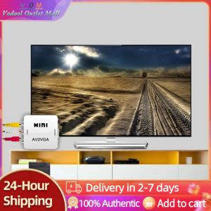 【Outlet】 Portable Video Converter Box Plug and Play Multifunctional AV RCA CVBS To VGA with Cable Free Display for