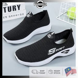 Hype Fashion 🌈 Ready Stock 🌈 2023 Sport Slip on Sneaker Womens Sport Shoes Kasut Walking Running Lady Perempuan Wanita Lawa Gift
