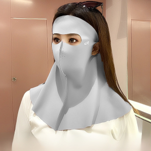 Womens UV Protection Full Face Sun Mask-New Facekini Neck Protection Mask with Ice Silk for Summer 全脸无痕护颈额头一体防晒面罩