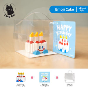 Mini Cute Cartoon Nano Bricks Birthday Cake Bricks Building Blocks Toys Birthday Gift Cute Model Desktop Decoration Kek Hari Lahir