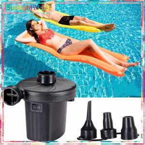 Portable Electric Air Pump for Inflatables Quick-Fill Air Mattress Inflator Deflator High Power 220V Pump for Swimming Pool Air Bed Balloon Floats Toy Ball Heavy Duty Quick Air Pump
