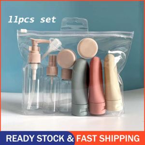 11-Piece Travel Sub-Bottle Set for Toiletries Leakproof and Reusable Multiple Colors Available BPA-Free and Non-Toxic - Skincare