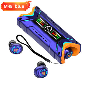 TZUZL Original M48 TWS V5.3 Wireless Earphones 0 Delay Bluetooth Headphones TWS Stereo Touch Control Noise Reduction Earbuds Headsets with Microphone