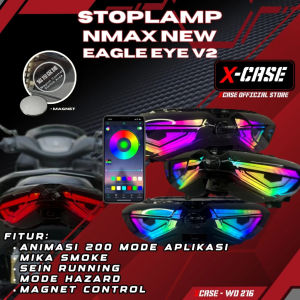 X-Case Stoplamp Nmax New Eagle V2 Rgb Lazy Connect To Hp 200 Mode Stop Belakang Nmax Baru