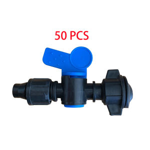 50/100pcs DRIP VALVE Tape Lock nut by pass Irrigation 16mm Hose Connector with Rubber