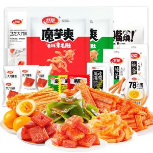 [Anmi Food]Wei Long spicy strip big spicy bar big gluten bean dry kiss barbecue 卫龙辣条106g大小面筋