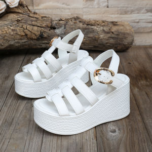 Free Shipping WomenS New Summer Fashion Platform Sandals With A Wedge Heel And A Single-Strap Design Available In Plus Sizes