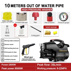 2200W High pressure washer Portable Car High Washer washing Machine Spray Pressure Cleaning machine