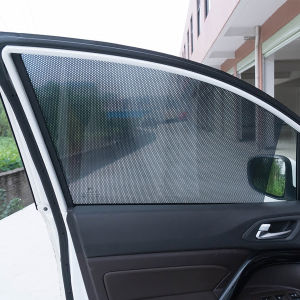 2pcs/set car sunshade windshield sunscreen insulation electrostatic film lift glass increase black sun block