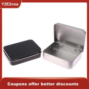【Y2E2noa】 1PC Frosted Household Iron Storage Box Metal Box Tin Plated Container Empty Hinged Lid Small Empty Storage Box
