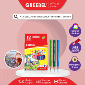 Pensil Warna Greebel Classic 12 Warna Pendek 3012 / Pencil Color / Coloring Pen