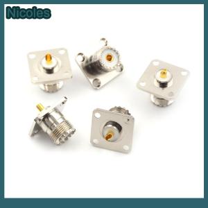 [Nicoles] 5x UHF Female SO239 Panel Chassis Mount Flange Mount Solder Cup RF Connector