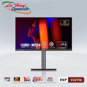 Màn hình máy tính VSP VU271Q 27inch 2K QHD IPS 1ms 165Hz - Hàng Chính Hãng