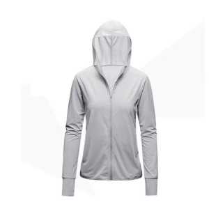 Jaket Wanita Olahraga Mesh Hoodie Outdoor Sun Protection Anti UV UPF50+ 100% Jaket Jogging