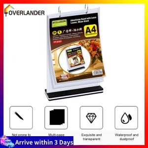 2pcs PVC Tabletop Holder Acrylic Menu Holders Desktop Double Display Holder for Picture Card Store Office Menu Retail Show