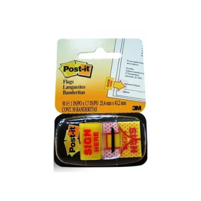 3M POST IT FLAG [SIGN HERE] 680-9 STICKER SIGN