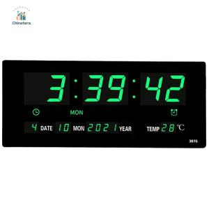 Digital Alarm Clock Electronic Wall Clock Temperature/Date Display Bedside Alarm Clock Multifunctional for Home Office