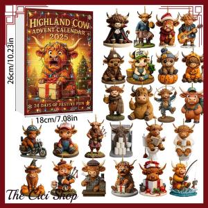 [The Cici Shop] 24 Days Capybara Advent Calendar Cute Capybara Christmas Ornaments Countdown Calendars Christmas Tree Pendant Surprises Gifts