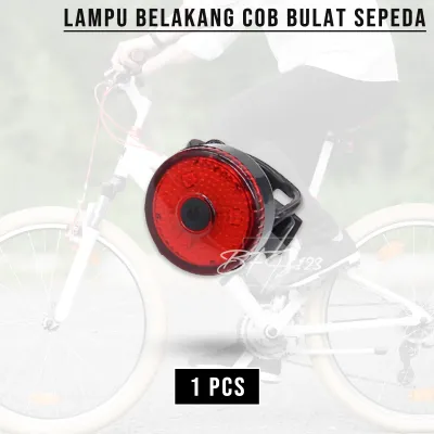 Lampu Belakang COB Bulat Sepeda Baterai Recharge USB-C