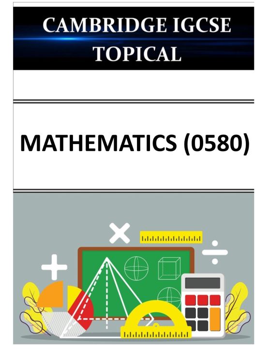 Cambridge Igcse Topical Questions Mathematics 0580 (P2,P4) | Lazada