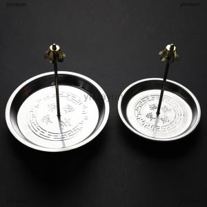 [COD] yixiayun Backflow Steel Incense Holder Plate Sandalwood Coils Aroma Cones Smoker