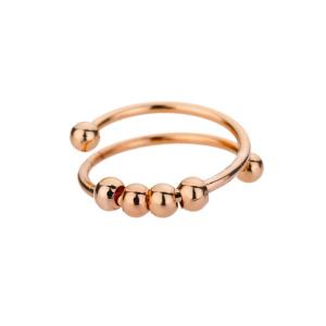 Hmeme Lo lắng bóng hạt nhẫn cho phụ nữ mở spinner ngón tay có thể điều chỉnh vòng thép không gỉ xoay tự do chống căng thẳng Đồ trang sức quà tặng