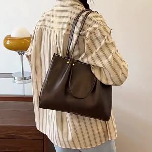 Retro high-end commuter womens shoulder bag 2024 Cross-border New Versatile Large Capacity Tote Bag for Women