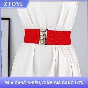 【ZTOYL】 Phụ Nữ Của Rộng Đàn Hồi Vành Đai Thắt Lưng Thời Trang Đơn Giản Kim Loại Khóa Dây Thắt Lưng Corset Cinch Vành Đai Váy Thắt Lưng Co Giãn