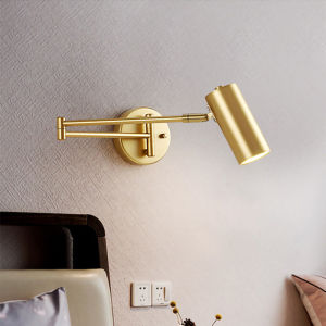 LED wall lamp gold black adjustable sconce light indoor home kitchen bedroom living room study bedside decoration illumination