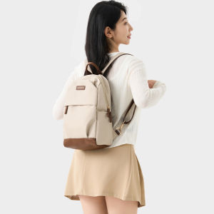 Moyyi Ba lô thời trang dây đôi cho phái nữ dung tích lớn khoang thoải mái Dây đeo túi chống nước cho văn phòng đi công tác thường đi lại