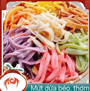 MỨT DỪA NON  DẺO BÉO MÀU SẮC RAU CỦ - TÚ VY FOOD