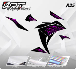 Striping R25-Stiker Decal R25 Api Vol 3 (SUDAH TERPOTONG)