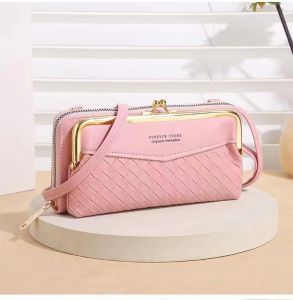 ABC BAGS #8039  TRENDIES BAG LEATHER MATERIAL SLINGBAG PHONE WALLET FOR WOMEN