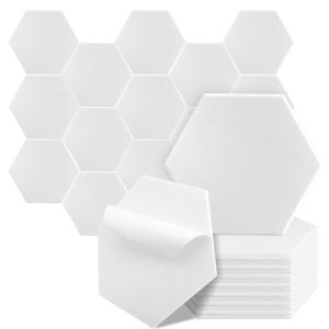36 PCS Acoustic Panels Self-adhesive Hexagon Design Fireproof Insulation Treatment Wall for Home Studio