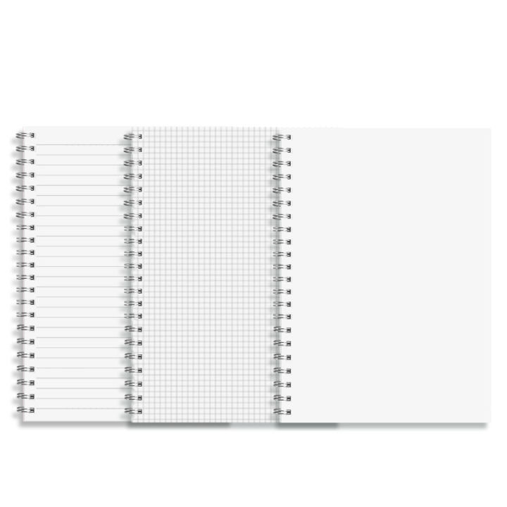 Notebook Spiral Muji bergaya A5 Grid berbaris kosong gegelung Notebook
