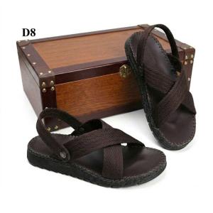 Dép quai hậu nam quai dù bền bỉ Sandal nam vải dù D13 đế lõm ôm chân may viền thủ công chắc chắn Khâu giaysandal