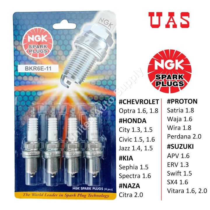 NGK Spark Plugs BKR6E11 For PROTON Waja, Wira, Perdana, KIA, HONDA