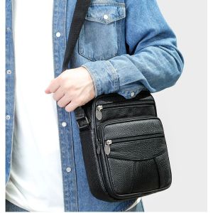 Tas Selempang Bahu Pria Kasual Kulit Aslii - Tas Bahu Simple Sehari-hari High Quality Leather