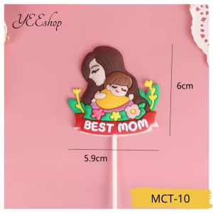 | Cake Decoration | Mothers Day Trophy Mom To Be Mothers Birthday Clay Cake Topper 母亲节母子母女软陶人偶妈妈生日蛋糕装饰插件