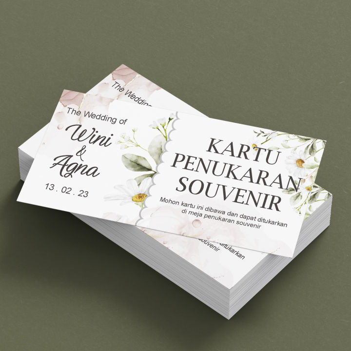 (isi 100 )Kupon Souvenir Kartu Penukaran Souvenir 006C Lazada Indonesia