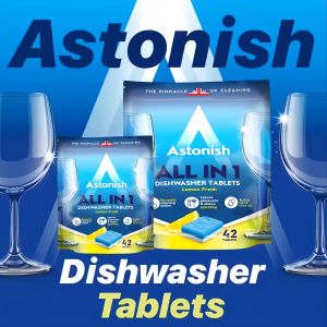 Astonish All In 1 Dishwasher Tablets Lemon Fresh (42-Tablets)