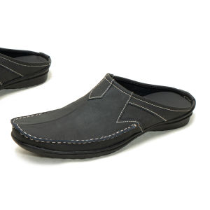 Sandal Slop Pria Bustong Kulit Rajut Moccasin Fordza AR03