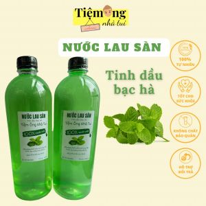 Nước lau sàn tinh dầu bạc hà 100% organic sạch khuẩn thơm mát tự nhiên chai lớn 1000ml Tiệm Ông Nhà Tui