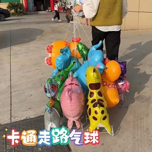 Quivlox 3D Large Standing Dinosaur Foil Balloons Kids Toys Birthday Decoration Dinosaur Party Balloons Baby Shower Jungle Animal Theme Decoration
