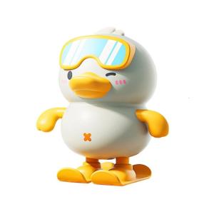 Bright Wind up Jumping Duck Toy Safe Plastic For Children Creative Snowsports Motion Entertainment Activity