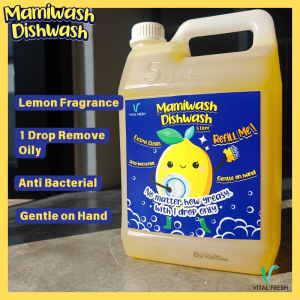 MAMIWASH Fresh Lemon Hand Dishwashing Liquid 5L