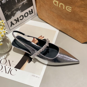 Sandals for Women Sandals Women New Style 2024 Pointed Fine Heel Mules