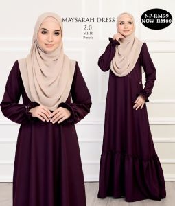 Jubah Dress Labuh Muslimah Plain Maysarah 2.0 (Nursing)